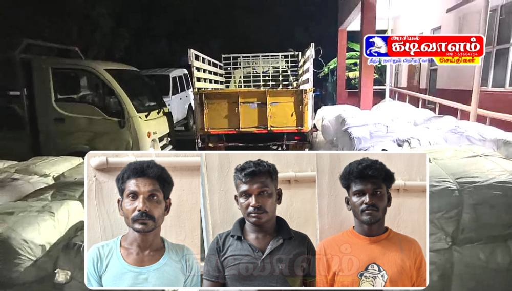 தூத்துக்குடியில் இருந்து இலங்கைக்கு கடத்த முயன்ற 30 கிலோ பீடி இலை மூட்டைகள் பறிமுதல் - 3 பேர் கைது- க்யூ பிரிவு போலீசார் நடவடிக்கை 
